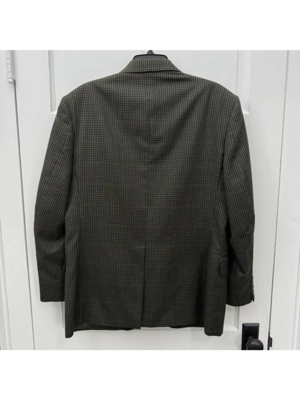 Robert Stock 43R Olive Check Sport Coat Blazer 2 Button Classic Jacket